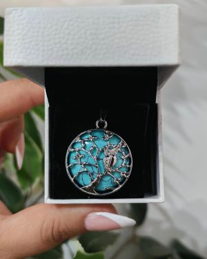 Colgante búho piedra turquesa