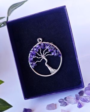 Colgante Árbol de la Vida con Amatista – Equilibrio y Protección Espiritual