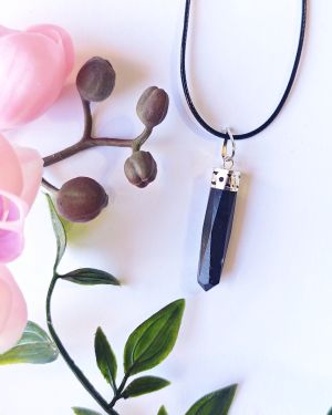 Colgante Punta Turmalina Negra